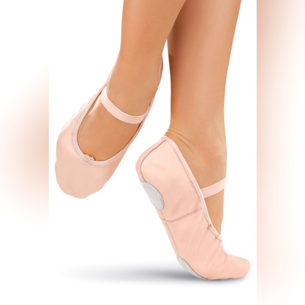 New- Balera Leather split sole ballet slipper’s - Ballet Pink - Child Size 3AM